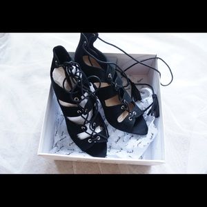 CLOSING NWT Lace up heels!